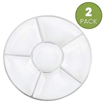Plasticpro Round Serving Tray Set for Elegant Entertaining