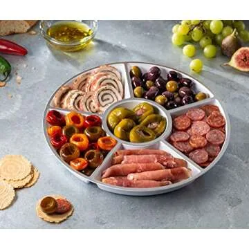 Plasticpro Round Serving Tray Set for Elegant Entertaining