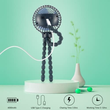 Snawowo Mini Portable Fan - Versatile Stroller & Personal Fan