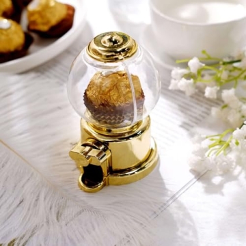 Gold Mini Favor Candy Dispenser - 6 Pack for All Events