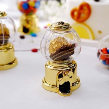 Gold Mini Favor Candy Dispenser - 6 Pack for All Events