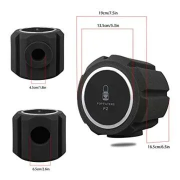 Microphone Wind Shield Pop Filter Isolation Ball, Acoustic Filter for Recording Studios Mic, Sound-Absorbing Foam that Effectively Reduces Noise and Reflections, Black