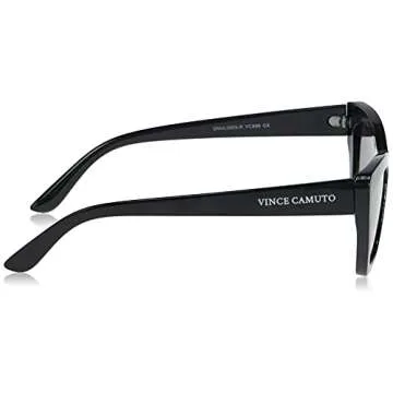 Vince Camuto womens Vc899 Fashionable UV Protective Cat Eye Sunglasses Wear Year Round Luxe Gifts for Women 55 mm, Black, mm US