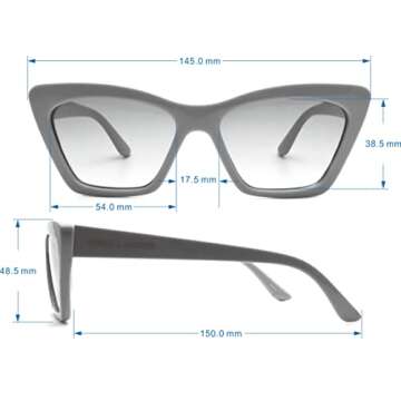 Vince Camuto womens Vc899 Fashionable UV Protective Cat Eye Sunglasses Wear Year Round Luxe Gifts for Women 55 mm, Black, mm US