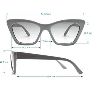 Vince Camuto womens Vc899 Fashionable UV Protective Cat Eye Sunglasses Wear Year Round Luxe Gifts for Women 55 mm, Black, mm US