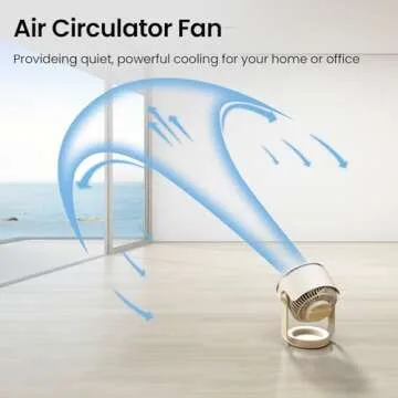 Desk Fan, 10 inch Air Circulator Quiet Operating Fan for Bedroom, 70ft Strong Airflow, Portable Fan Battery Operated Fan with USB, Personal Fan Rechargeable Fan for Office & Living Room & Outdoor