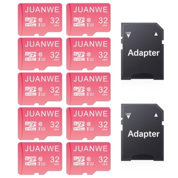 JUANWE 10 Pack 32GB Micro SD Card - High-Speed Memory Card for All Devices
