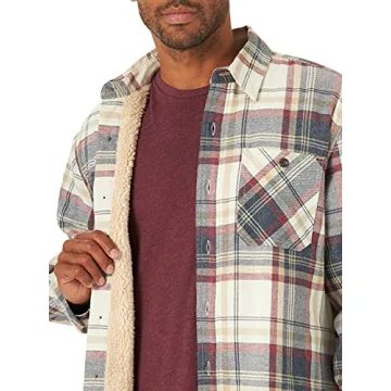 Wrangler Men's Long Sleeve Sherpa Lined Shirt Jacket