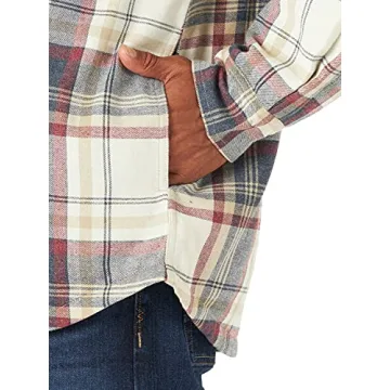 Wrangler Men's Long Sleeve Sherpa Lined Shirt Jacket