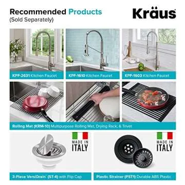 KRAUS Quarza 31-inch Black Onyx Granite Kitchen Sink