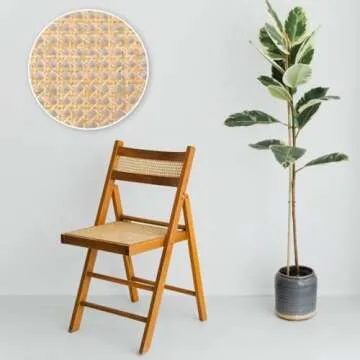 Wide Rattan Webbing Roll for DIY Crafts and Decor