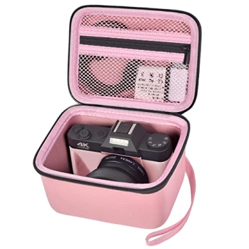 Stylish Vlogging Camera Case for 4K Digital Cameras - Pink