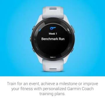 Garmin Forerunner 265 Running Smartwatch, Colorful AMOLED Display, Training Metrics and Recovery Insights, Whitestone and Tidal Blue