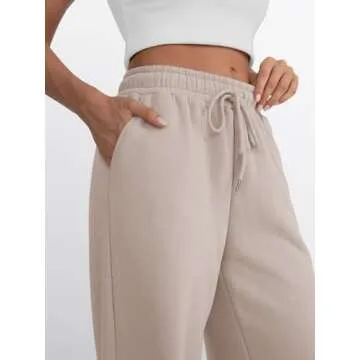 Trendy Queen Women's High Waisted Wide Leg Sweatpants