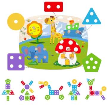 Dreampark Montessori Toys for 1 2 Year Old Toddlers Baby Boys Girls - Wooden Educational Sorting & Stacking Toys for Children Kid - Shape Sorter Color Learning Toy Preschool Geometric Board Blocks