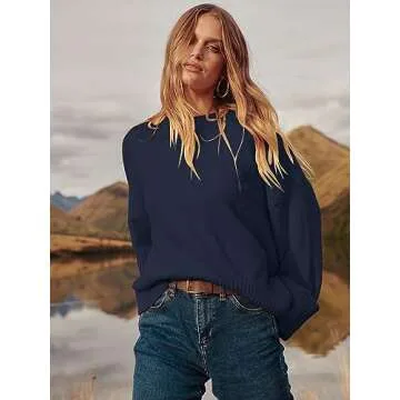 Fashionable LOGENE Women's Oversized Sweater for Winter