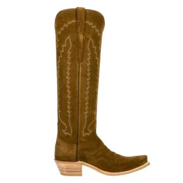 WINDBXYB Women's Knee High Cowboy Boots Classic Embroidered Low Chunky Heel Cowboy Boots