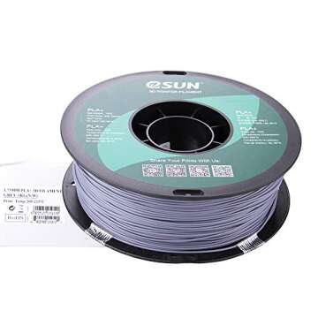 eSUN PLA PRO (PLA+) 3D Printer Filament, Dimensional Accuracy +/- 0.03 mm, 1kg, Plastic Spool, 1.75mm, Gray