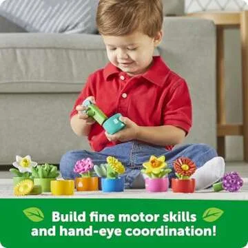 Learning Resources Shape & Color Garden - Toddler Toys, Eco Friendly Products for Kids, Easter Toys For Kids, Ages 18+ Months