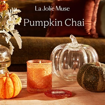 Luxury Pumpkin Chai Scented Soy Candle 40H Burn Time