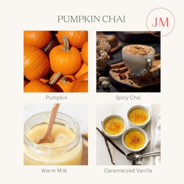 Luxury Pumpkin Chai Scented Soy Candle 40H Burn Time
