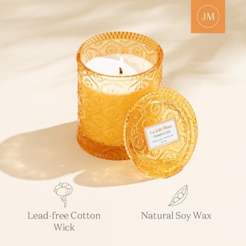 Luxury Pumpkin Chai Scented Soy Candle 40H Burn Time