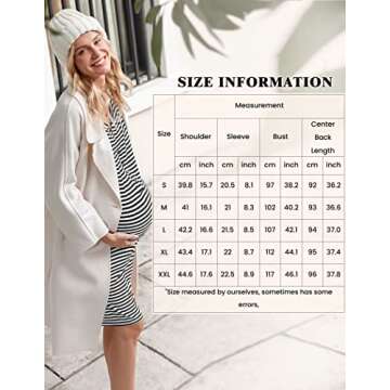 Ekouaer Nursing Nightgown Striped Women Short Sleeve Breastfeeding Sleep Dress Maternity Delivery/Labor Gown Black S