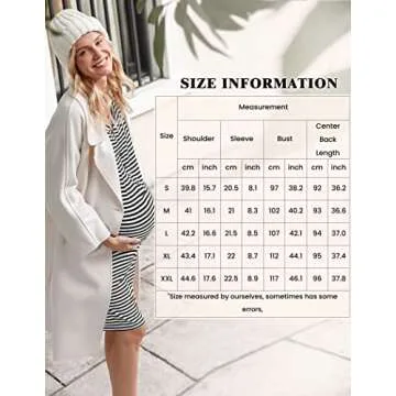 Ekouaer Nursing Nightgown Striped Women Short Sleeve Breastfeeding Sleep Dress Maternity Delivery/Labor Gown Black S