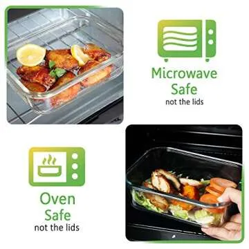 MCIRCO 10-Pack Glass Food Storage Containers, Airtight & Versatile