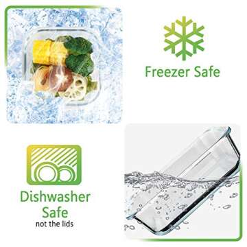 MCIRCO 10-Pack Glass Food Storage Containers, Airtight & Versatile