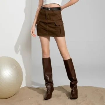 MIRAAZZURRA Brown Knee High Boots Stylish & Comfortable