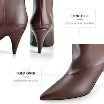 MIRAAZZURRA Brown Knee High Boots Stylish & Comfortable