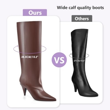 MIRAAZZURRA Brown Knee High Boots Stylish & Comfortable