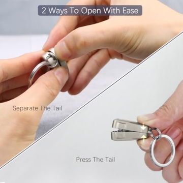 VOGARB Portable Nail Clippers Compact Keychain Set