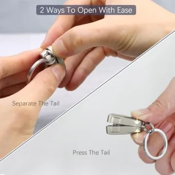 VOGARB Portable Nail Clippers Compact Keychain Set