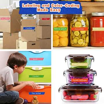 COSIMIXO 6-Pack Colored Masking Tape 0.94 Inch x 60yds of Colorful Craft Tape – Vibrant Rainbow Co...