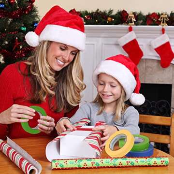 COSIMIXO 6-Pack Colored Masking Tape 0.94 Inch x 60yds of Colorful Craft Tape – Vibrant Rainbow Color Teacher Tape, Great for Art, Lab, Labeling & Classroom Decorations