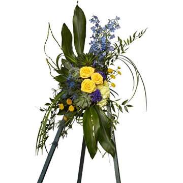 Floral Supply Online - Large Flower Cage Holders with Floral Foam for Fresh Flowers. Includes Flower Guide Booklet. (Pack of 2)