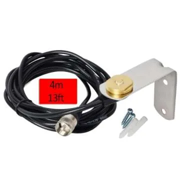 HYS Amateur UHF NMO 17.7inchs Whip Antenna, 3.5dBi 462MHz–467MHz, W/ 13ft RG58 Coax Cable Roof NMO Mount Antenna Surface with UHF MALE/PL259/L Bracket for Yaesu Kenwood Vertex Icom Mobile GMRS Radios