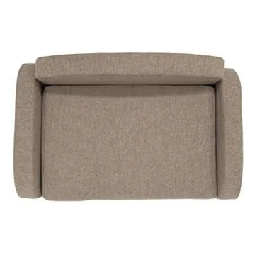 Paws & Purrs Modern Pet Sofa 31.5" Wide Low Back Lounging Bed with Removable Mattress Cover in Espresso/Sand