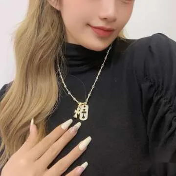 Double Cross Vintage Necklace - 18k Gold Plated Jewelry