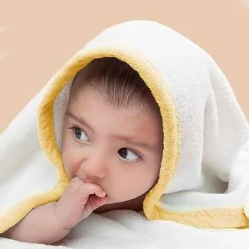 Premium Hooded Baby Bath Towels 36x36, 2 Pack Fresh Colors