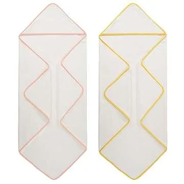 Premium Hooded Baby Bath Towels 36x36, 2 Pack Fresh Colors
