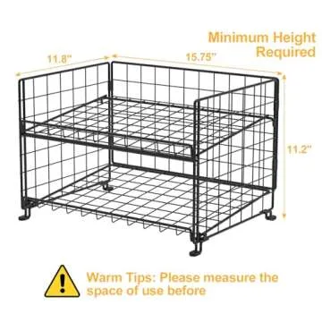 2-Pack Stackable Can Rack Organizer, Can Storage for Kitchen Pantry Cabinet, Can Holders for Food, Multifunctional Can Dispenser for Snacks Soda