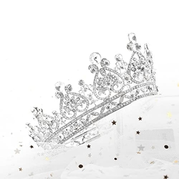 Makone Crystal Queen Crown for Women - Perfect for Celebrations
