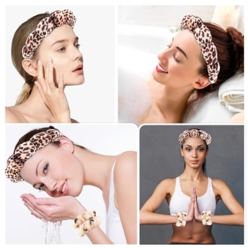 Zkptops Spa Headband and Wristband Set - Cute & Functional
