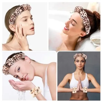 Zkptops Spa Headband and Wristband Set - Cute & Functional