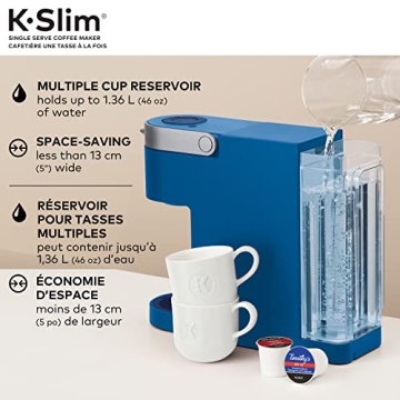 Compact Keurig K-Slim Coffee Maker in Twilight Blue