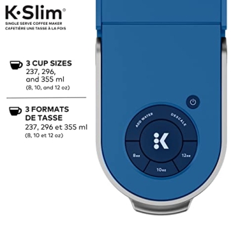Compact Keurig K-Slim Coffee Maker in Twilight Blue
