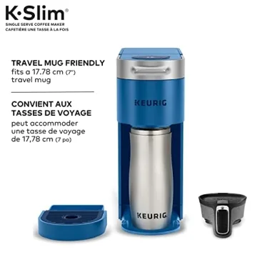 Compact Keurig K-Slim Coffee Maker in Twilight Blue
